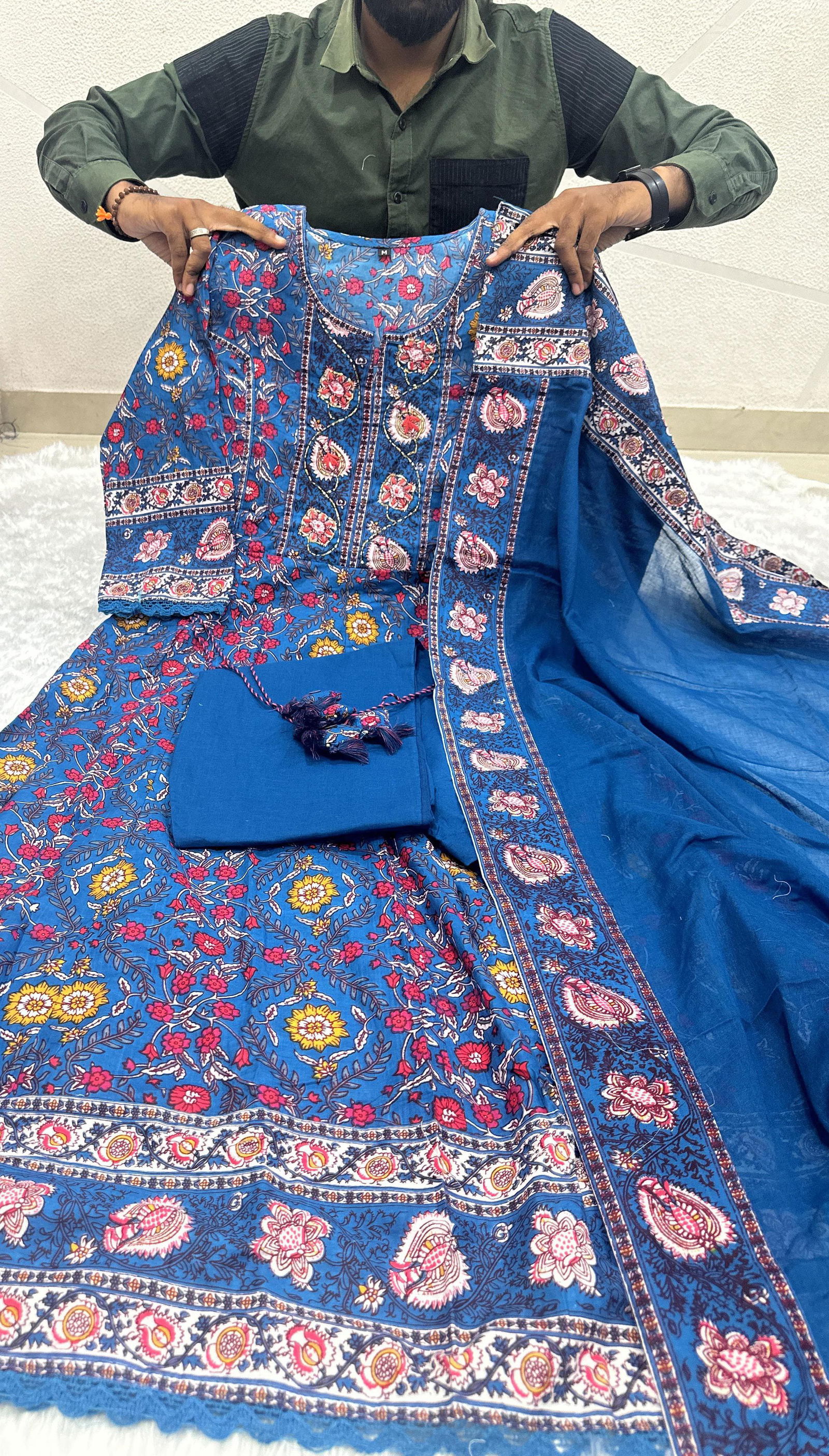 Keshav Soft Cotton Printed Anarkali Kurti With Bottom Dupatta Wholesale Market In Surat With Price